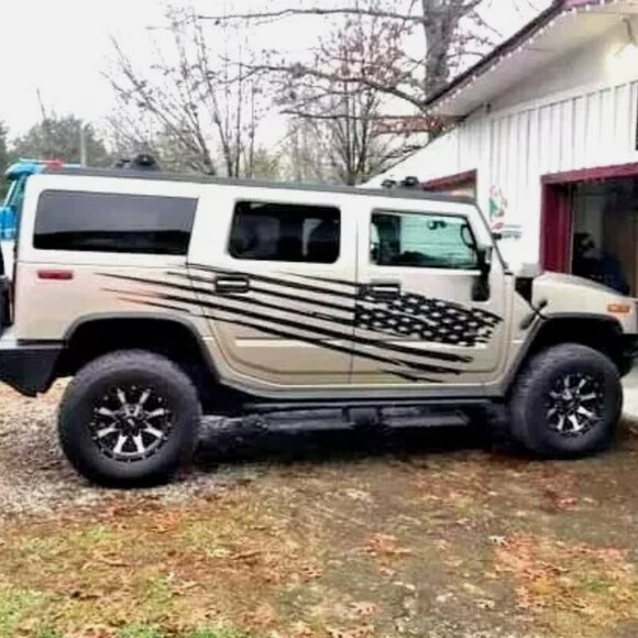 American Flag Graphics Decals 2X Large for Pickup Trucks & SUVs Vinyl - Picture 1 of 5